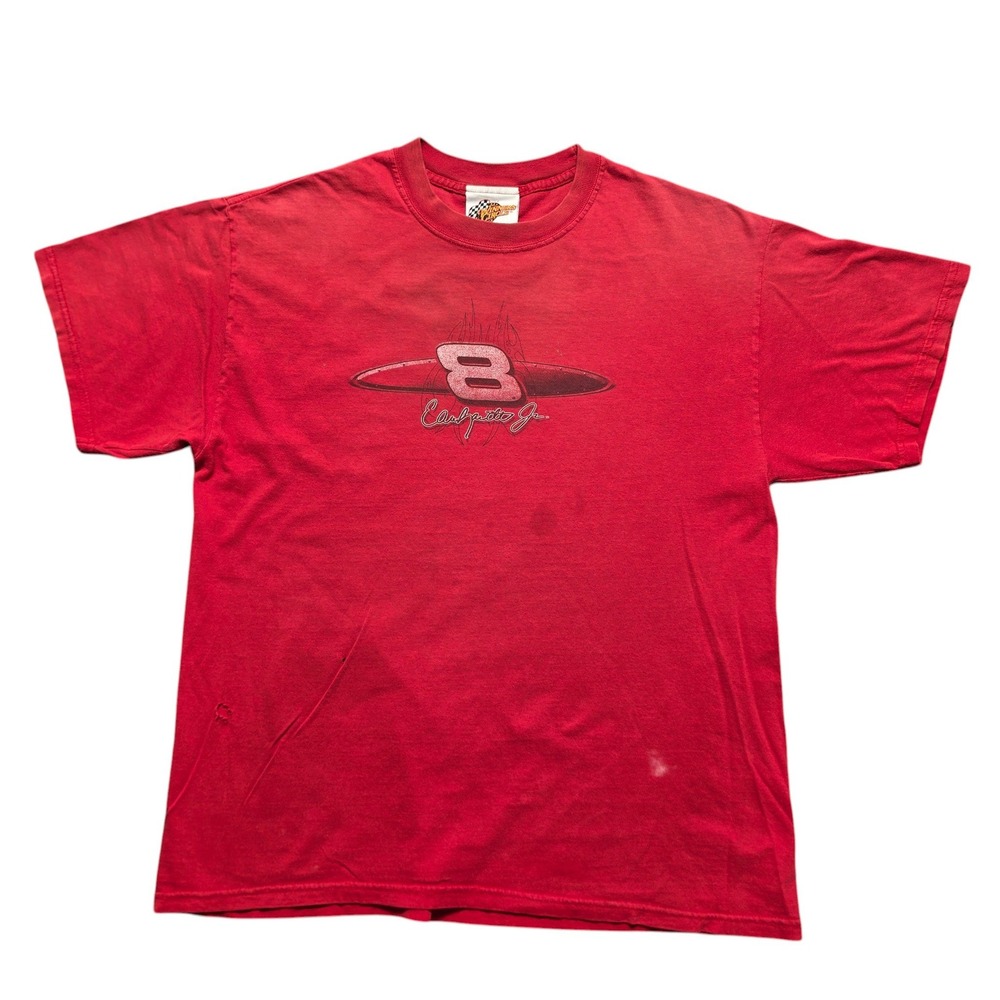 Y2K Gorpcore Racing Vintage Tee Mens L Red Winners Circle Dale Earnhardt Jr 8